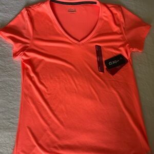 Bcg Orange V-Neck Fitted Athletic Tru-Wick Short Sleeve Tee